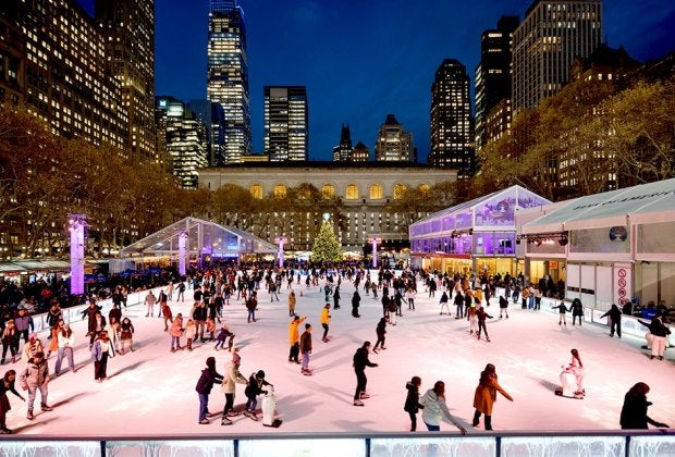 Bring your skates and hit the ice for free at Bryant Park. Photo by Colin Miller 