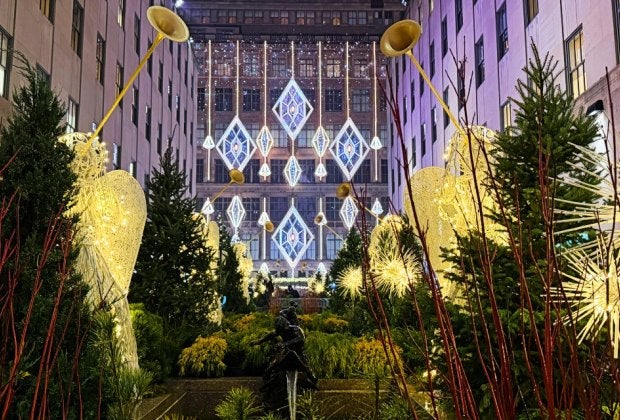 No matter which direction you look, Rockefeller Center sparkles during the holiday season.