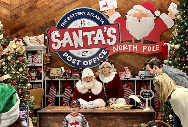 Santa Claus is once again setting up shop at his post office in The Battery Atlanta starting this weekend through December 24. Photo by Rebecca Leffler
