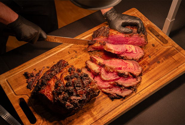 Enjoy the prime rib carving station at Serena Pastificio during the restaurant's Thanksgiving Day buffet. Photo courtesy Serena Pastificio