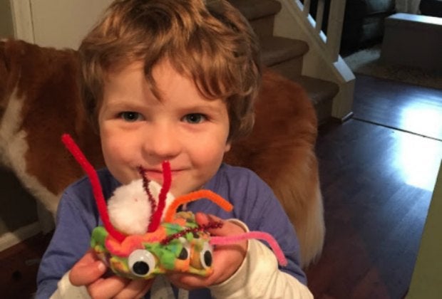 Try #19 on our list. For extra fun and motor skills practice, add pipe cleaners and googly eyes and let loose! Photo courtesy of C. Mooney