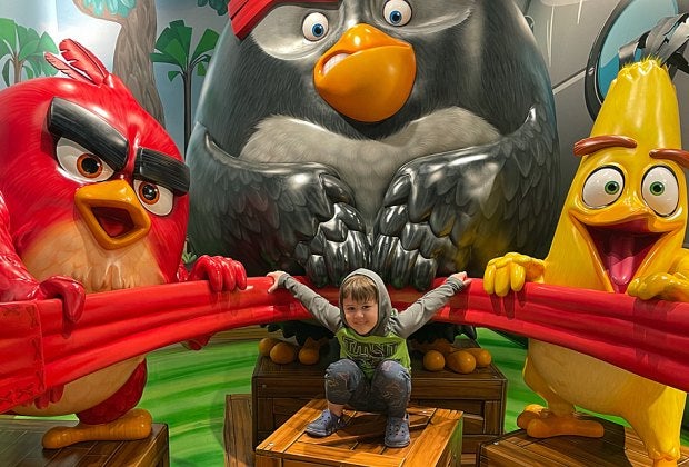 Golf with Red, Bomb, Chuck, and the Pigs at Angry Birds Mini Golf, located inside American Dream Mall. Photo by Gina Massaro