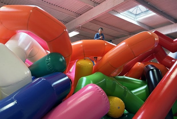 Climb to the rafters—for FREE—at Keff Joons, CJ Hendry's new art installation. 