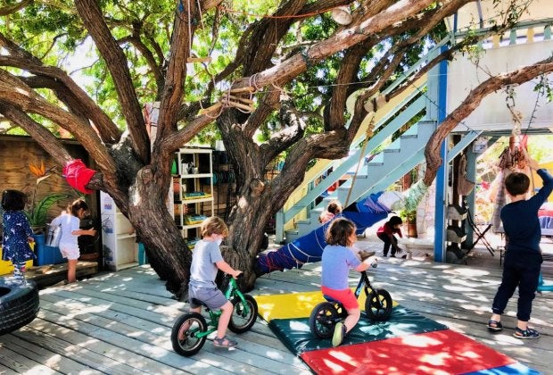 Preschooolers play and learn together all summer. Photo courtesy of Ecole Claire Fontaine