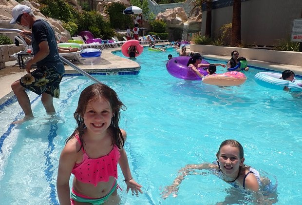 Take a spin around the lazy river at Mandalay Bay.