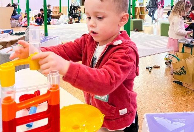 Playing in the Autry’s Museum's new play space. Photo by the author