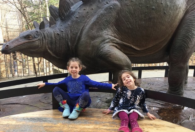 Our family's favorite dinosaur (at the Fernbank and in general) is the Stegosaurus, pictured here in bronze form outside the museum. 