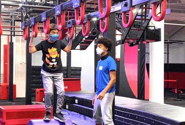 New York Ninja Academy challenges kids with Ninja Warrior-style obstacles. 