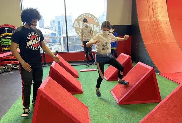 Brooklyn Ninja Academy lets kids train on ninja warrior-inspired obstacles.