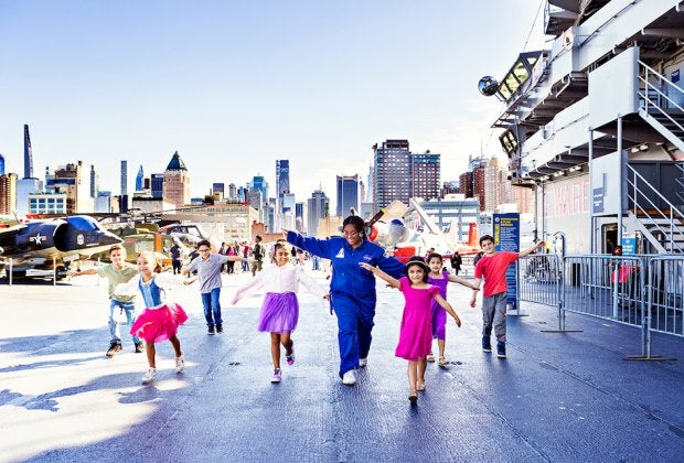 A birthday party on the legendary aircraft carrier Intrepid is a unique birthday celebration that your child will love.  Photo courtesy of the Intrepid