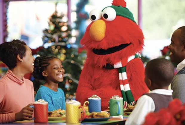 Join Elmo and other furry friends for a fun-filled holiday breakfast at SeaWorld Orlando. Photo courtesy of SeaWorld