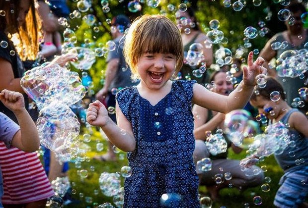 Bubble Bus Orlando enhances any birthday party with bubbles...lots and lots of bubbles! Photo courtesy of Bubble Bus Orlando