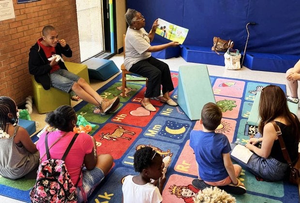 Literacy Enrichment After-School Program fosters an inclusive, informal learning environment for children, teens, families, and caregivers. Photo courtesy ofThe Free Library of Philadelphia
