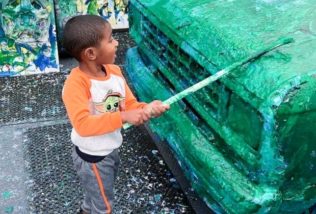 The little ones can release their inner Picasso and create a work of art. Photo courtesy of the Museum