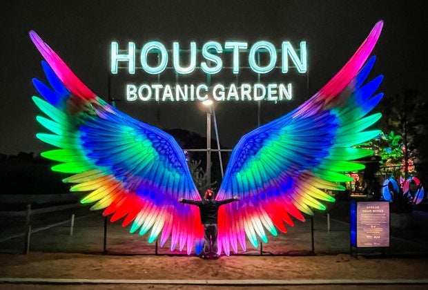 "Radiant Nature," at the Houston Botanic Garden, features huge lantern installations that make for great photo ops.
