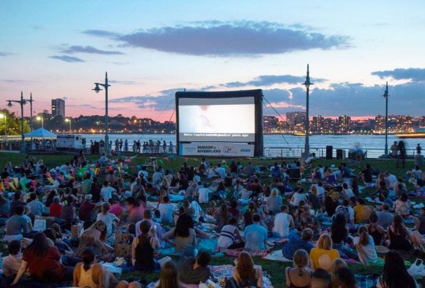 RiverFlicks for Kids in Hudson River Park is the perfect setting for a picnic and a movie. Photo courtesy of NYC Parks