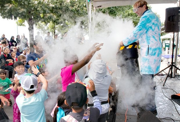 Dive into science with your family this summer for catch and release fishing, microscopic investigations, River-inspired crafts and more. Photo courtesy of Hudson River Park