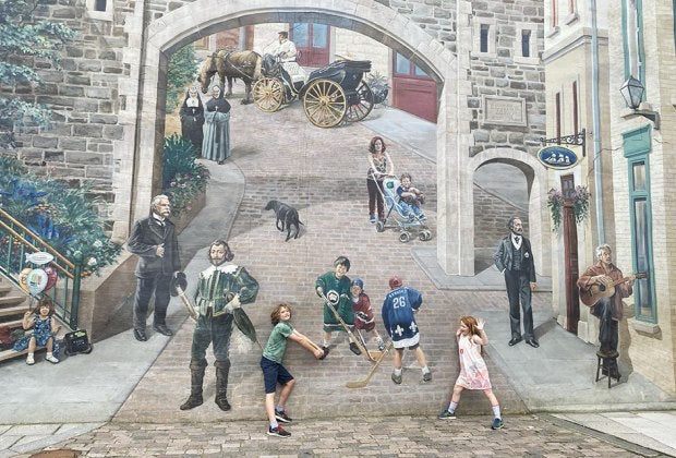 The murals throughout Quebec City provide fantastic photo ops. 