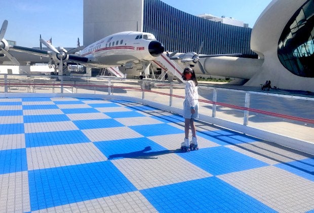 The Roll-A-Rama Rink is the latest addition to the TWA Hotel at JFK Airport.