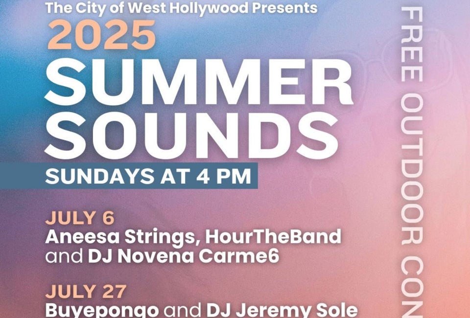 2025 West Hollywood Summer Sounds Free Concert Series