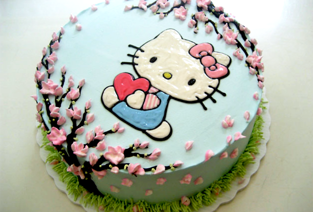 Ice cream cakes are the specialty at Sundaes and Cones, including this fun Hello Kitty design.