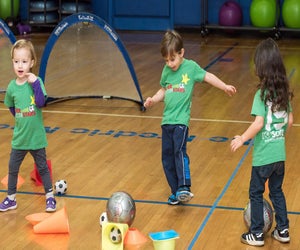 Your kids will have fun while learning the fundamentals at a Super Soccer Stars clinic. Photo courtesy of Super Soccer Stars