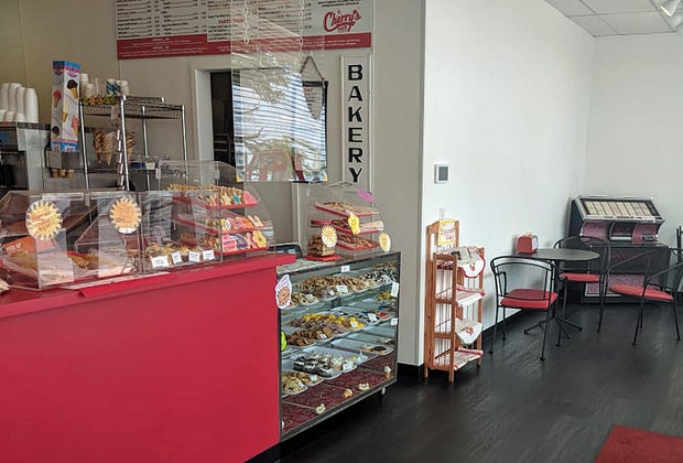 Interior of Cherry's Ice Cream and Water Ice which serves frozen treats