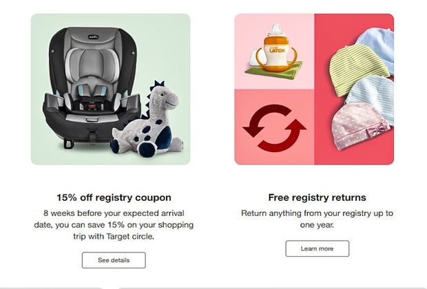 With a free gift and easy returns, Target's Baby Registry is a fave.