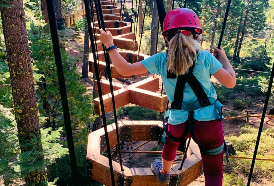 One of the best vacation adventures ever awaits in Lake Tahoe. Photo courtesy of Tree Top Adventure