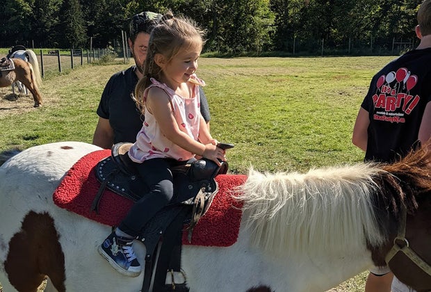 Ride a pony at Terhune Orchards
