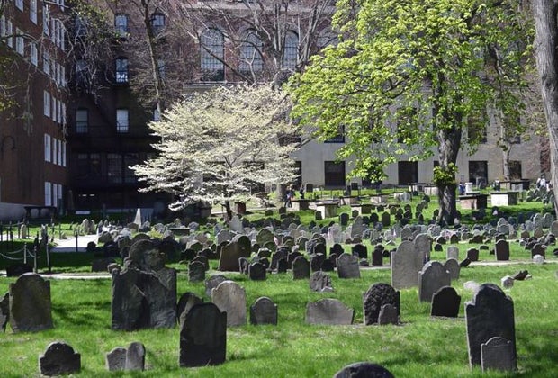 Image of king's Chapel Burying Ground on Boston's Freedom Trail.