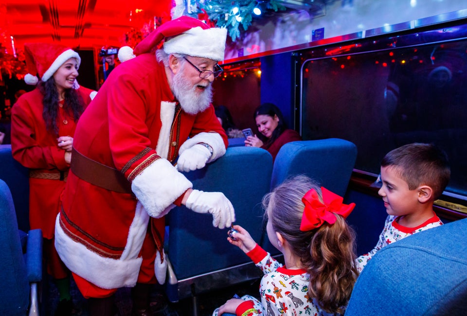 Meet Santa aboard The Polar Express chugging along the Morristown and Erie lines. Photo courtesy of the Morristown and Erie Railway