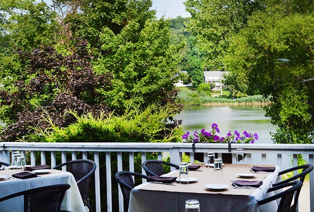 Thyme has a lovely pond-front view to enjoy during Mother's Day brunch