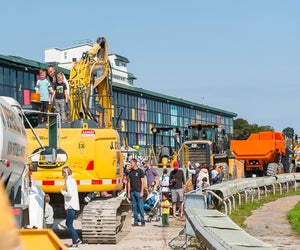 Get their motors running at Touch-A-Truck at the Track. Photo courtesy of the event.