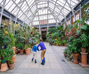 Balmy temps and spectacular flora invite exploration. Photo courtesy of Tower Hill Botanic Garden