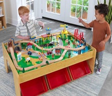 The KidKraft Wooden Train Set & Table is hours of creative fun that grows with your kids.