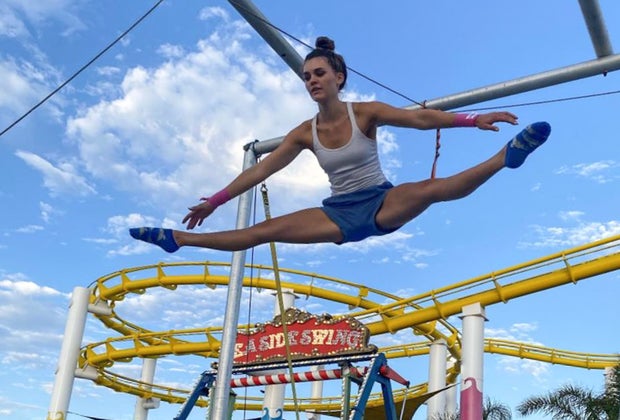 Visiting the Santa Monica Pier with Kids: Trapeze School NY on the Pier