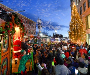 The Mayor rolls through 14 neighborhoods on his Enchanted Trolley Tour. Photo courtesy of City of Boston Mayor's Office/Jeremiah Robinson