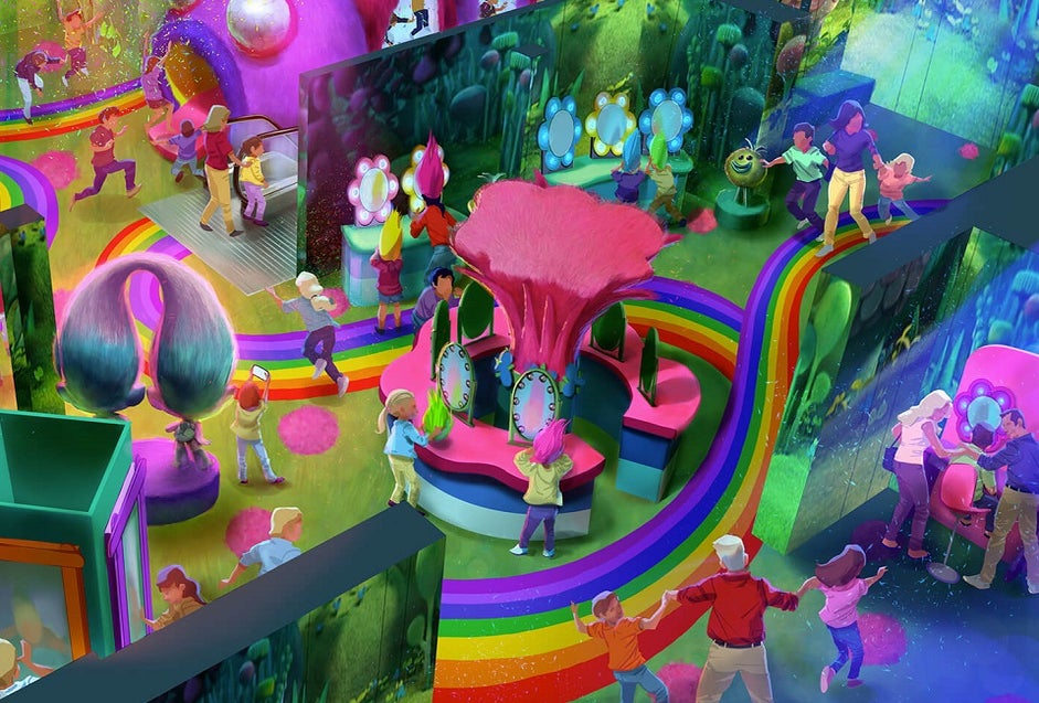 A rendering of DreamWorks Trolls The Experience opening this fall. Rendering courtesy of Feld Entertainment Inc.