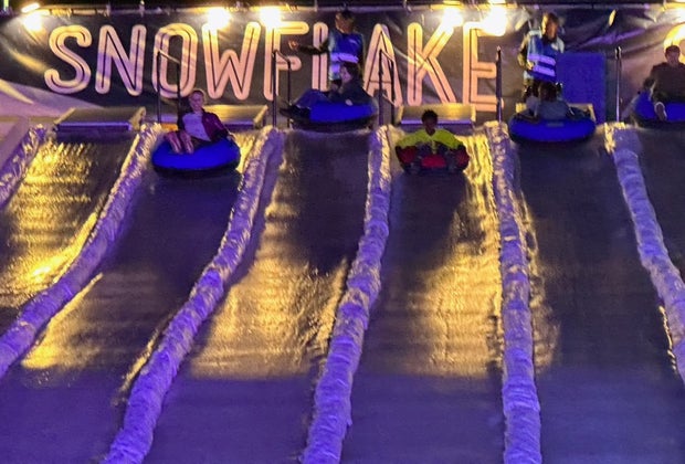 The Snowflake Summit ice tubing at Winter Fest OC is a blast.