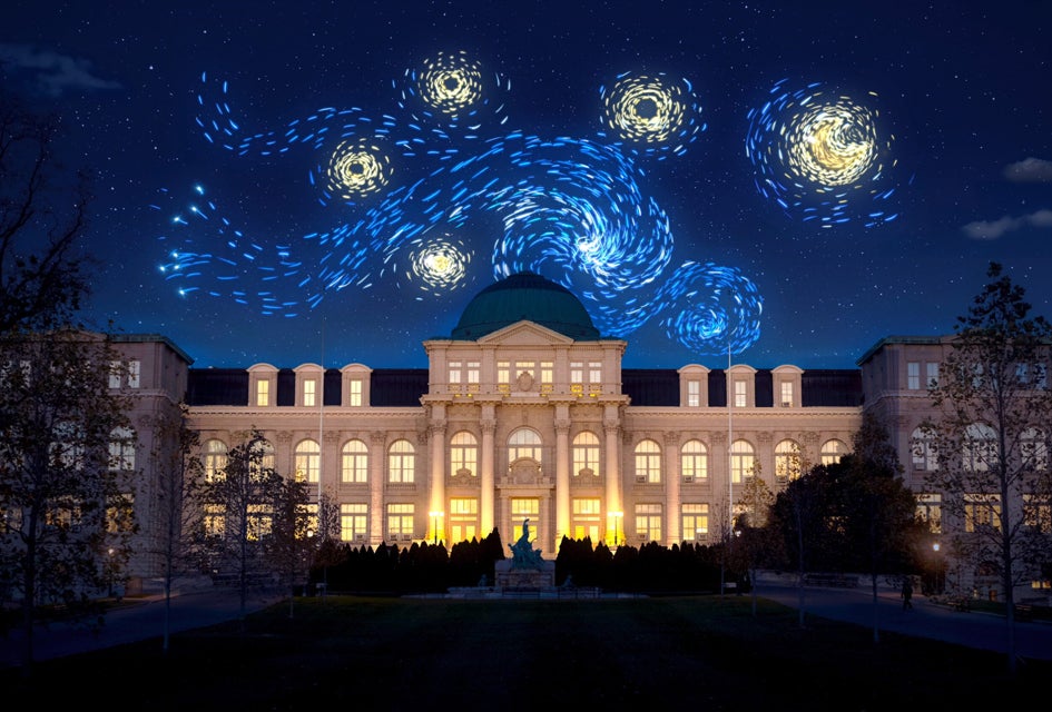 Drone Shows and Lego Art: Nab Tickets To NYBG's Summer of Van Gogh Now Starry Nights-inspired drone shows are coming to the NYBG this summer as part of Van Gogh's Flowers. Rendering courtesy of NYBG