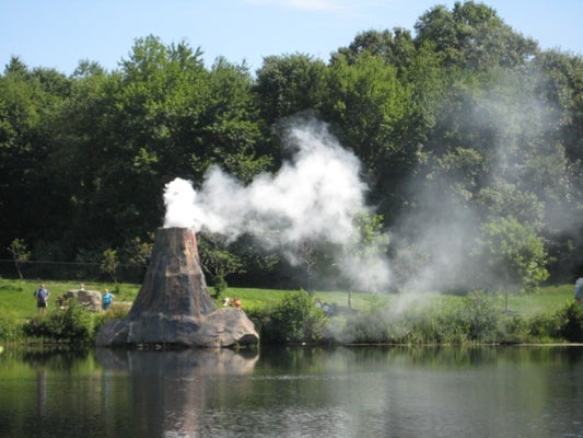 Photo of volcano feature at the Dinosaur Place in Connecticut