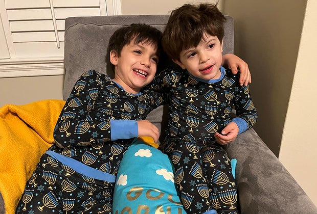 The whole family can get cozy in matching Hanukkah PJs.