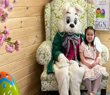 Dress in your best for Easter Bunny pictures at the Cross County Center in Yonkers. Photo courtesy of the center
