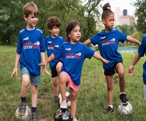 Super Soccer Stars is a high-energy program with classes for all level and ages.  Photo courtesy Super Soccer Stars
