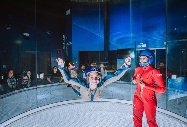 teen birthday Westchester IFly girl indoor skydiving