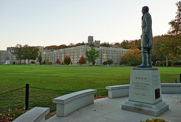 West Point with Kids: View of the Plain and Washington Hall