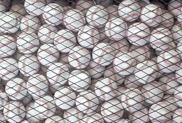 you can find baseballs at indoor batting cages near Chicago