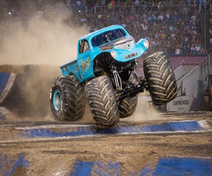Get ready for a night of car crushing, big wheel jumping action at Monster Jam. Photo courtesy of Feld Entertainment.