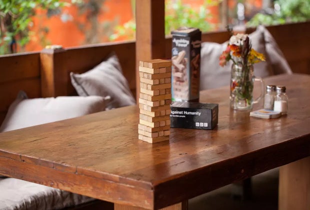 jenga games at Wirtshaus 